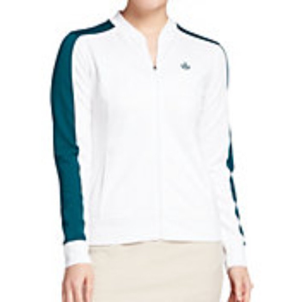 Lady Hagen Women's Magnolia Full Zip Jacket - White / Green‎ - XL
